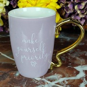 Duży kubek ze złoconym uchem - 'Make Yourself A Priority' - 440 ml #2
