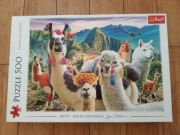 Puzzle lamy w górach 500 Trefl