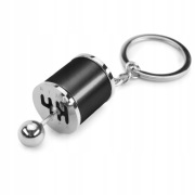 BRELOK BRELOCZEK ZAWIESZKA KLUCZY AUTA RUCHOMA SKRZYNIA BIEGÓW BLACK CZARNY