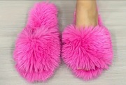 Damskie futrzane kapcie 