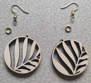 Kolczyki handmade baza decoupage kol32