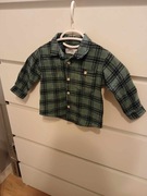 80 cm Zara niebieska koszula w kratę w kratkę z długim rękawem dla chłopca