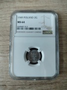 2 gr  grosze 1949  grading NGC MS