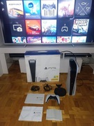 Konsola Playstation 5 z napędem, CFI 1216A, pad, dużo gier