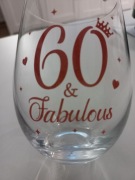 Szklanka na 60 urodziny NOWA, na prezent