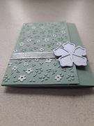Kartka okolicznościowa urodzinowa kwiatki handmade
