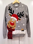 Primark sweterek świąteczny świecący renifer