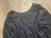 czarny sweterek alpaka koronka od candytm