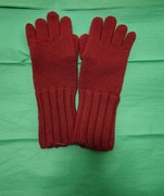 Rękawiczki z kaszmiru bordo