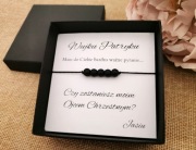 Bransoletka zapytanie o chrzest bycie chrzestnym ojciec chrzestny prezent 