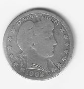 1/4 dolara Quarter Dollar 1902 Philadelphia Mint Variety
