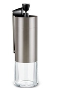 Ręczny młynek do kawy, srebrny, nowe w pudełku