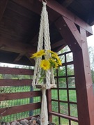 Kwietnik makramowy w stylu Boho