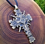 Krzyż kozacki ortodoksyjny krzyżyk wschodni replika słowiański srebro 925