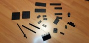 Klocki Lego różne elementy czarne