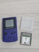 Konsola Game Boy Color GBC fioletowa + gra Roland Garros 2000 + pudełko