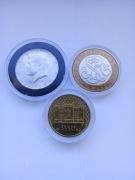 3 monety kolekcjonerskie 