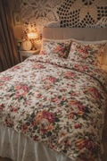 komplet pościeli w kwiaty 200x220 bawelna flanela