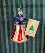 Szklana bombka choinkowa - dzwonek flaga USA