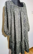 Elegancka tunika sukienka plus size z motywem roślinnym 6XL