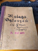 KSIĘGA OGŁOSZEŃ Sawin PARAFIA SAWIŃSKA Powiat Chełm 05.1957-31.12.1959 r.