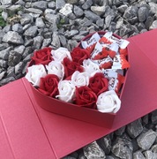 Słodki box prezent słodyczy zestaw flower 