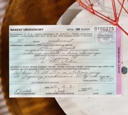 Mandat na urodziny + kartka i koperta