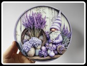 Ozdoba ścienna, dekoracja drewniana, krasnal