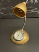 Unikat metalowy Vintage zegarek lampka Tavolino