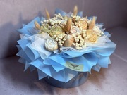 FLOWER BOX XL ŚWIECE SOJOWE GRATIS KARTA Z ŻYCZENIAMI DOWOLNY NAPIS