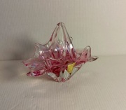 Koszyk szklany, różowy, Czechy