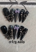 press on nails ręcznie malowane paznokcie