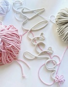 Napis ze sznurka, ozdoba, imię dziecka, litera