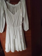 MISSgUIDED biala zwiewna na podszewce,lato 32-34