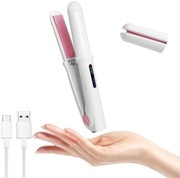 Prostownica do włosów NOG Mini USB, prostownica do małych podróży, różowa 