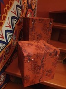 Ozdobne czerwone pudełka orientalne komplet 2 szt