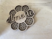 Rattanowy kwiatek z imieniem