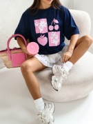 T-SHIRT DAMSKI FLOWERS NOWOŚĆ SM LXL WIOSNA 