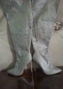 Kozaki srebrne rozm.40.