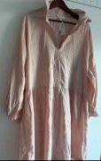 H&M szmizjerka sukienka bawełniana bawełna morelowa L XL