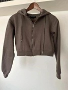 brązowa bluza krótka z kapturem Pretty Little Thing PLT 36 S