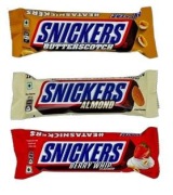 3x Snickers Almond Butterscotch Berry Whip