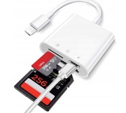 Adapter czytnik kart do iPhone 3w1 lightning SD/TF
