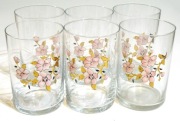 szklanki do napojów w kwiaty 250ml komplet 6 sztuk 