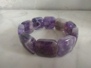 Bransoletka z ametystu naturalnego. Duże kamienie