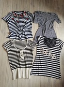 Bluzki damskie w paski, Zestaw 4 szt. 