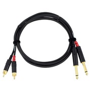 Kabel Cordial CFU 0,6 PC RCA Cinch -  Jack Mono 6,3 Przejściówka 