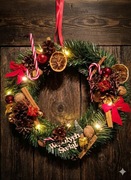 Stroik świąteczny wieloletni led