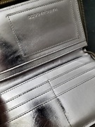 MARC JACOBS PORTFEL SKÓRA NATURALNA SREBRNY  DUŻY 