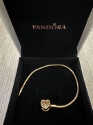 Złota bransoletka pandora rozmiar 18cm